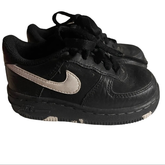 Nike Air Force 1 AF1 Low Black/White Baby Toddler 314194-117 Shoes size 6C - Picture 1 of 3